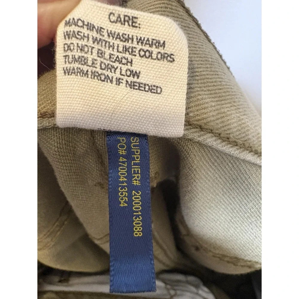 Polo Ralph Lauren Khaki Pants Straight Fit 38/30(40x29) Preppy Office Casual